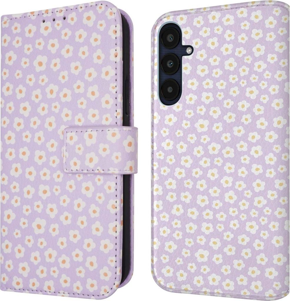 imoshion Design Klapphülle Samsung Galaxy A55 - White Daisy