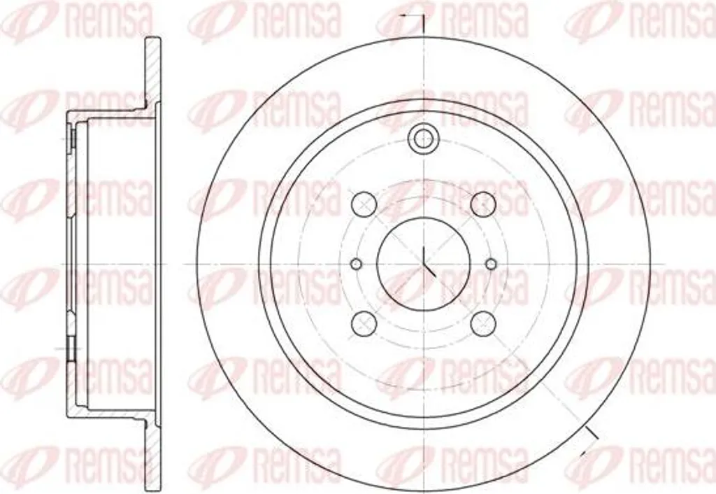 Disque de frein de remplacement pour Toyota Yaris et Corolla REMSA