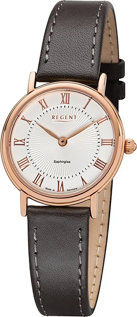 Montre Femme Cuir Gris Regent GM-1604 - Confort et Précision au Poignet