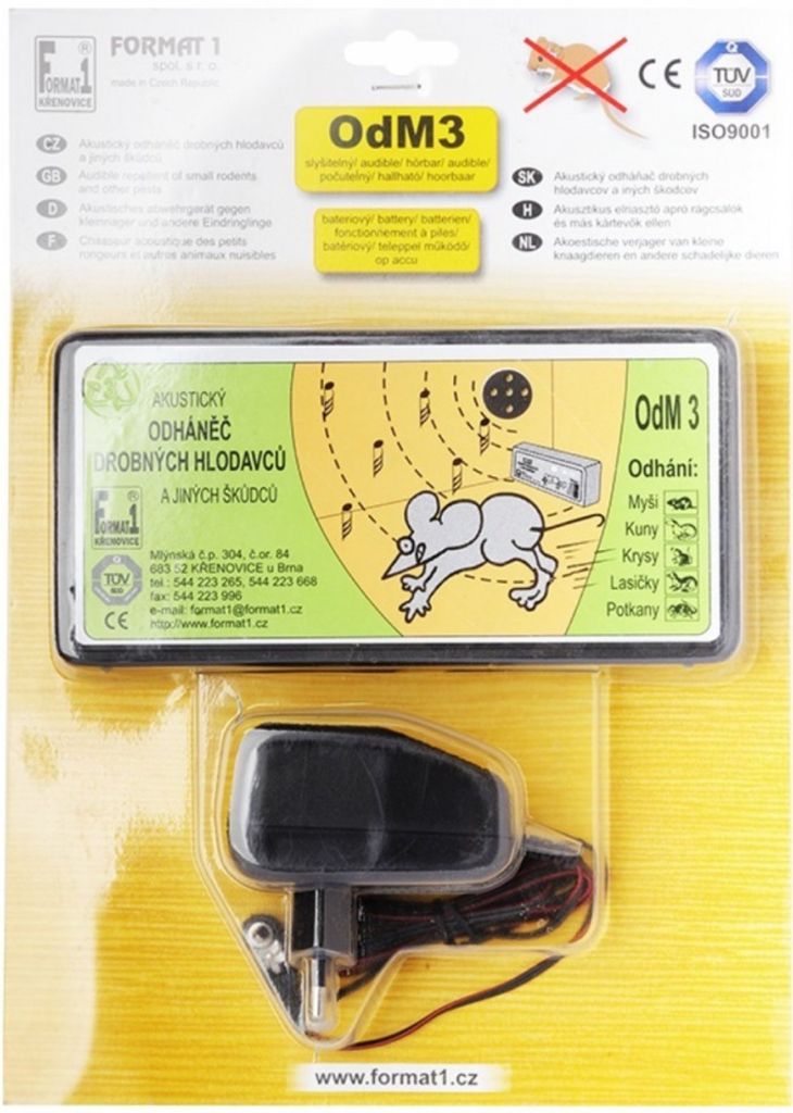 Odpuzovač myší a kun FORMAT OdM3 slyšitelný, sada plašič + Obrázek produktu 