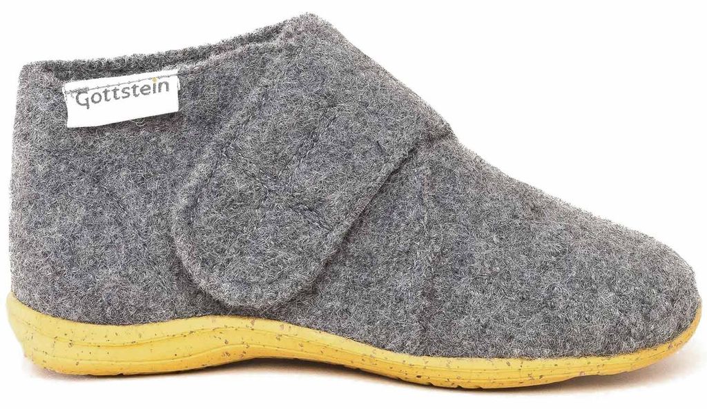 Gottstein Alpine Racer RU Kleinkinder Hausschuhe aus Wollfilz Grau (Grey), 48-407-1201 - Gr. 26