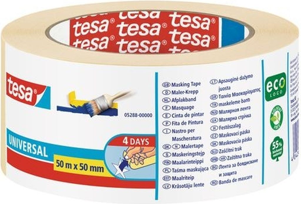 Tesa - Plake Economy 50mmx50m Gelb | Stück A 1 Roll 6 Stück