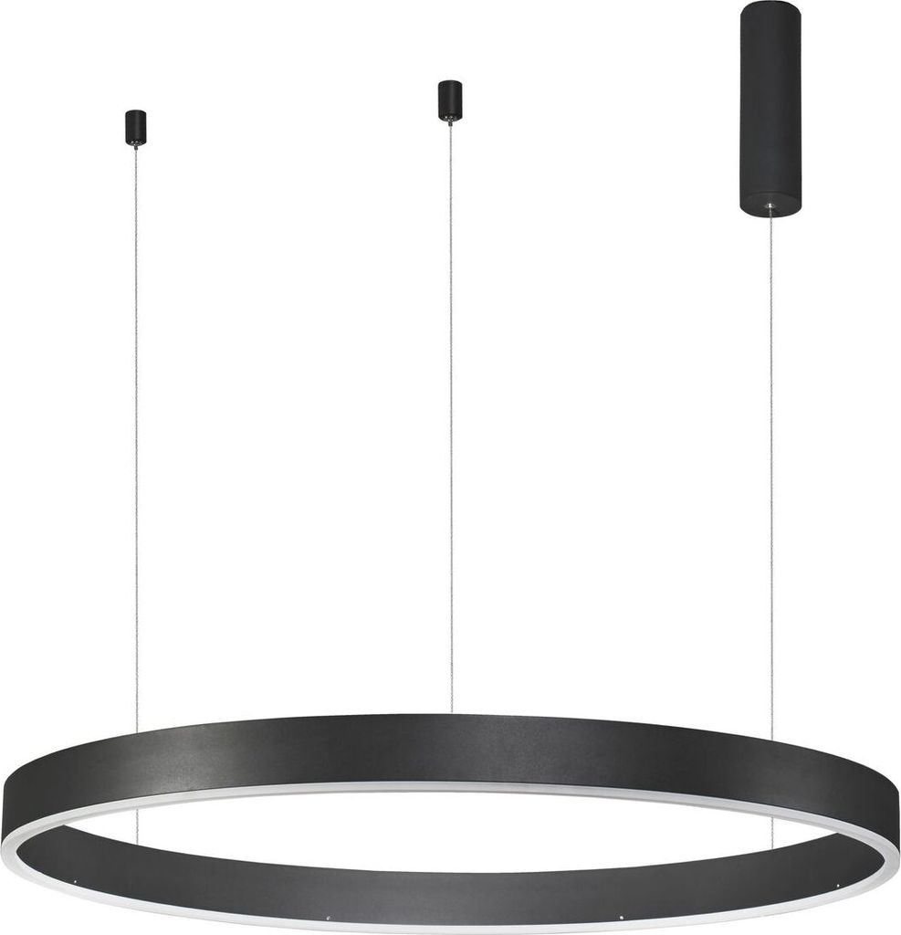 Nova Luce MOTIF LED Pendelleuchte Schwarz 60W Warmweiss 150x100cm dimmbar 9190855
