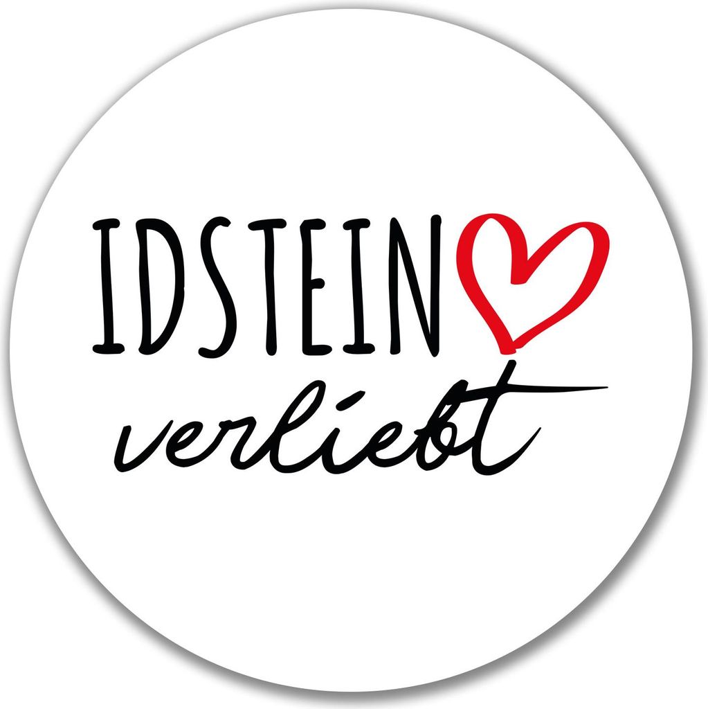 Huuraa Aufkleber Idstein verliebt 10cm rund Sticker Geschenkidee