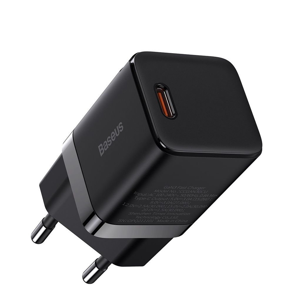 Baseus GaN3 Schnellladegert 30W schwarz (CCGN010101) Produktbild 