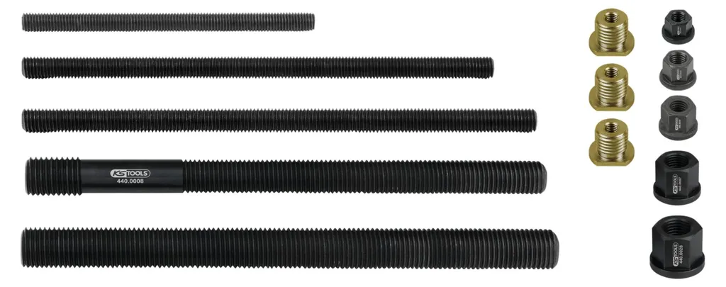 Jeu d'adaptateurs KS TOOLS pour barres de traction - Kit atelier 13 pcs
