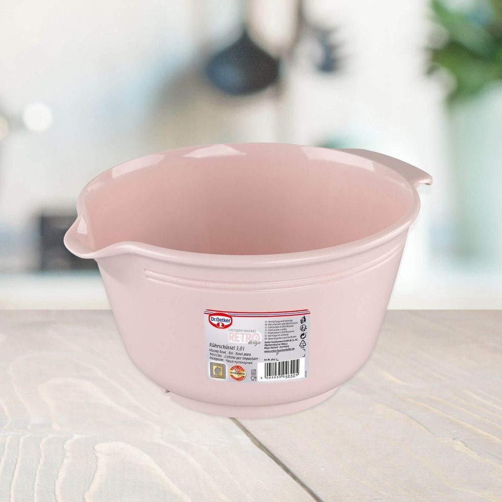Dr. Oetker Retro Rührbecher 1 Liter | Spülmaschinenfeste Rührschüssel In Pastell-Blau