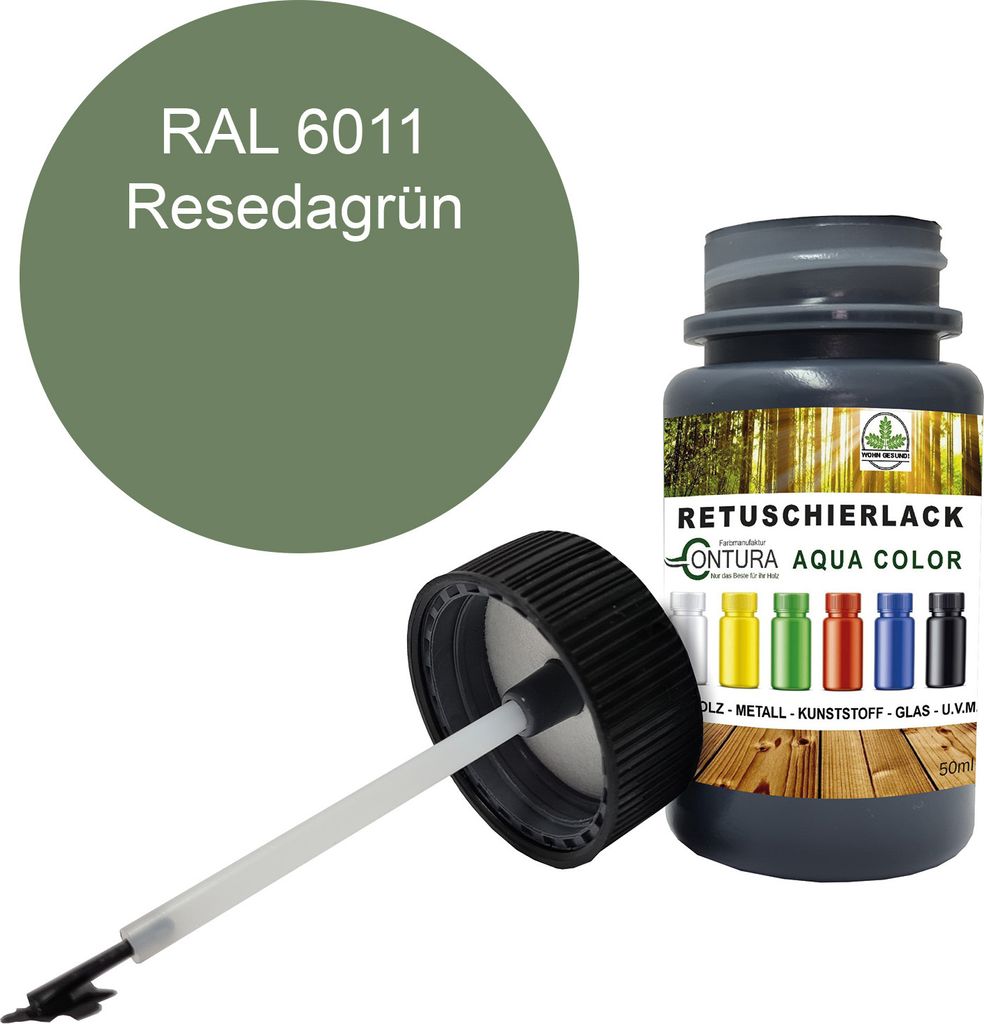 Reparaturlack Lackstift RAL Lack Pinselflasche 50ml. Farbe Produktbild 