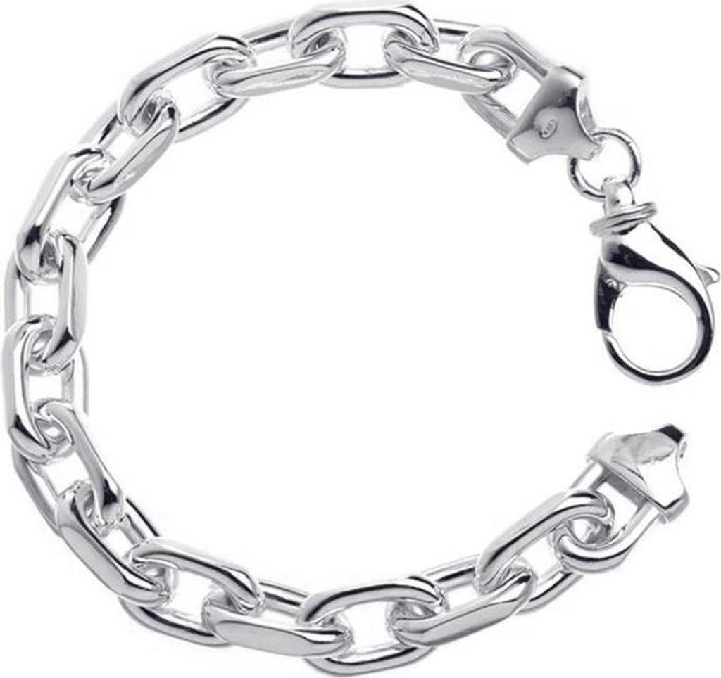 SILBERKETTEN STORE Ankerkette Armband 10mm - 925 Silber - 25cm