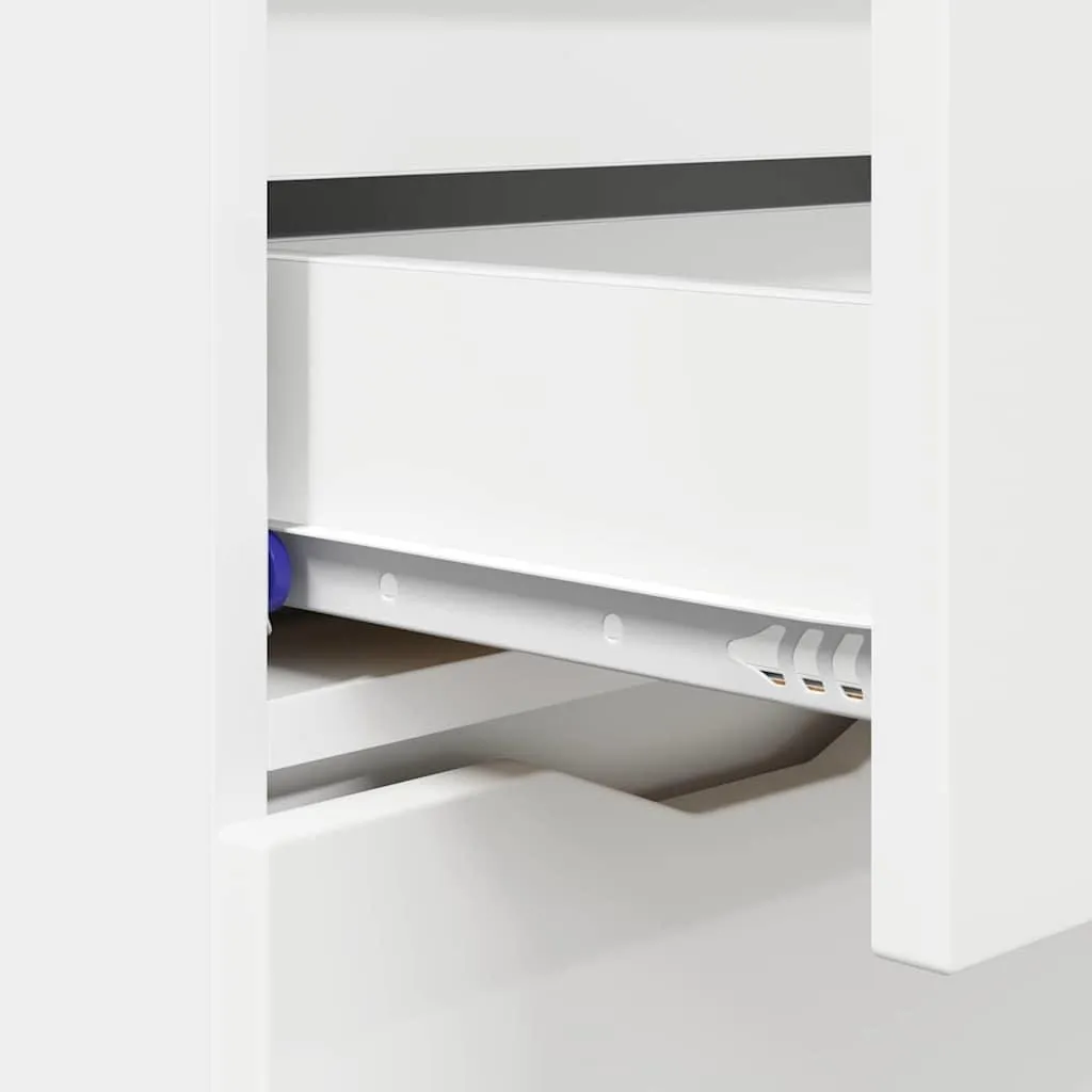 Buffet Blanc Gain de Place 100 cm : Solution de Rangement pour Petits Espaces - 8