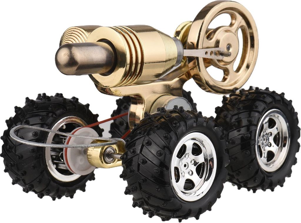Stirling Motor Kit Elektrizität Generator Heißluft Auto Motor Modell Physikalische Generator Modell mit Schwungrad Design Wissenschaft Experiment...
