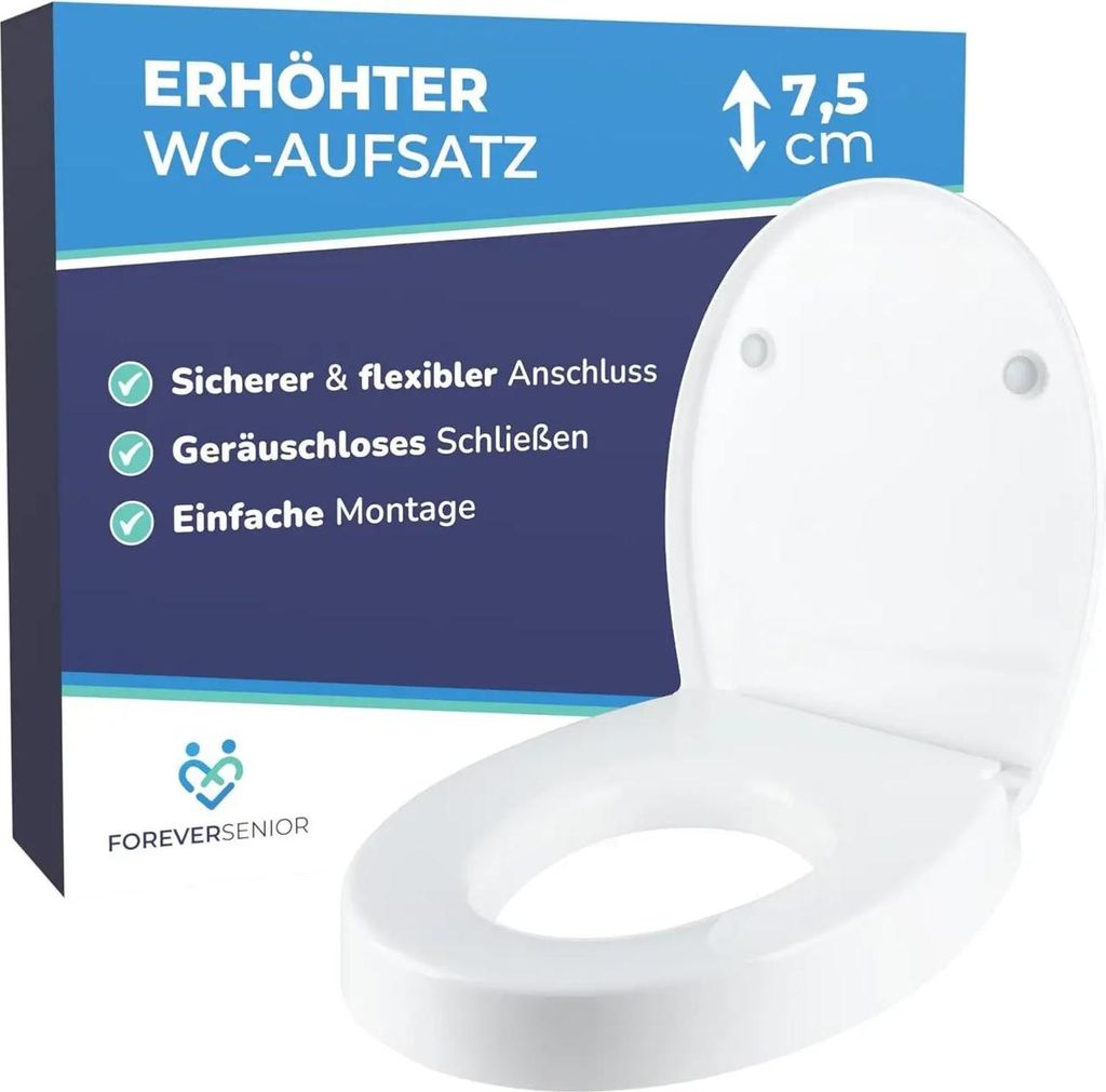 ForeverSenior Toilettensitzerhöhung 7,5 cm mit Produktbild 