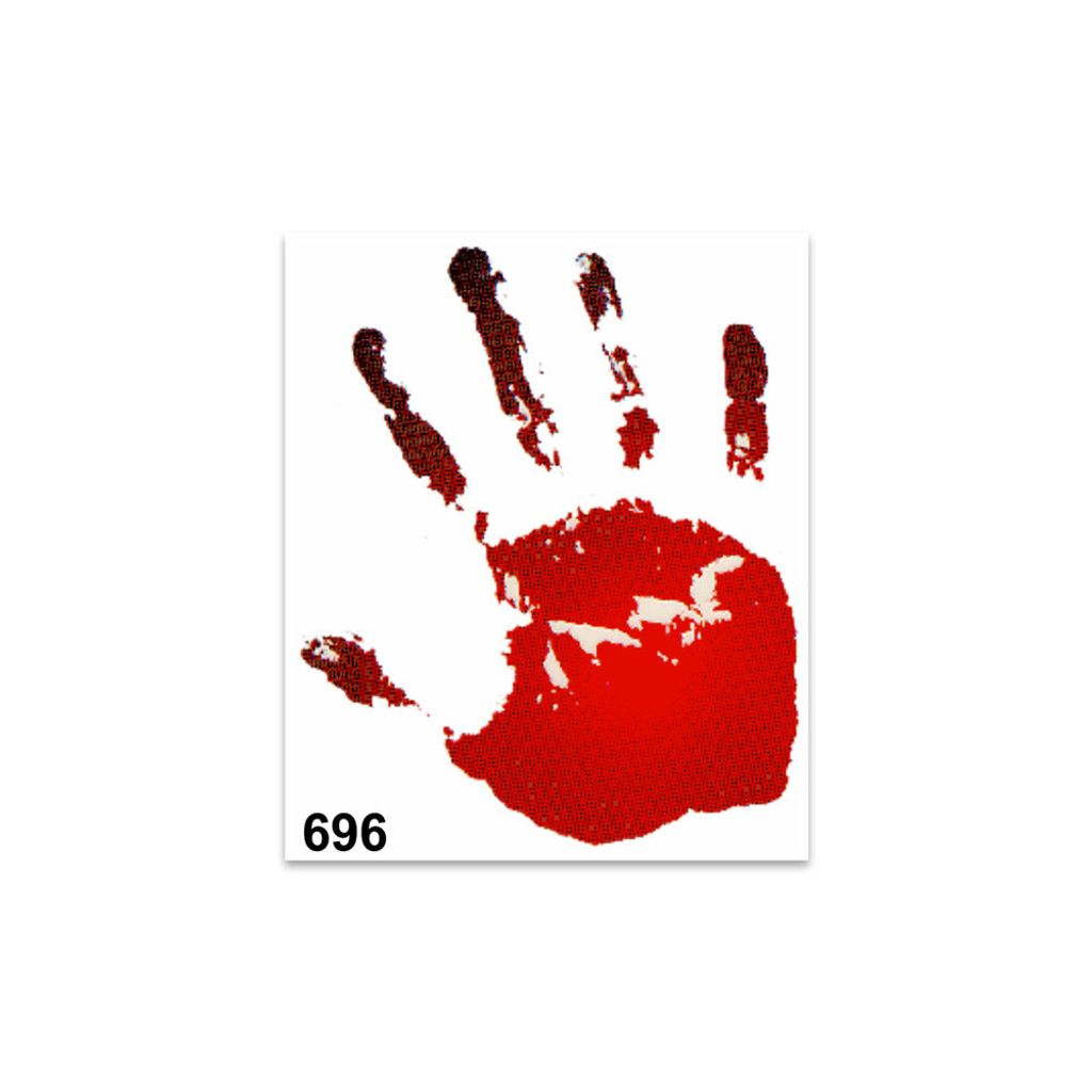 Sticker Abdruck Hand Lack 10x12cm