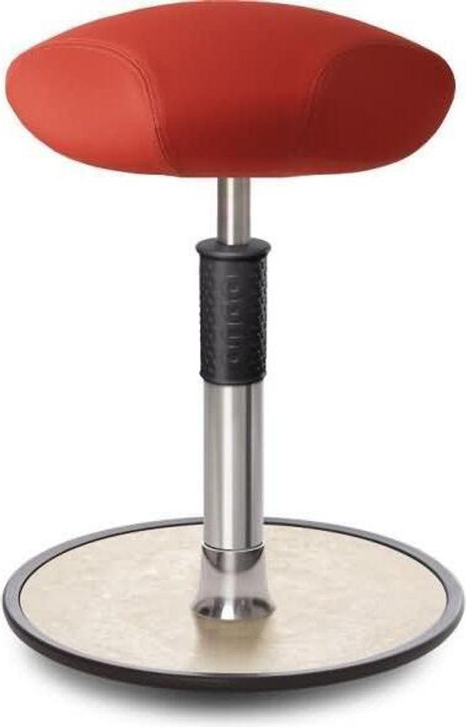 Sitz- Stehhocker Free Regular Triangel skai Dynactiv M. 160 Rot chr. /creme.