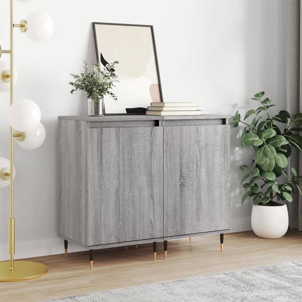 Coppia Credenze vidaXL Grigio Sonoma 40x35x70 cm - Offerta Casa
