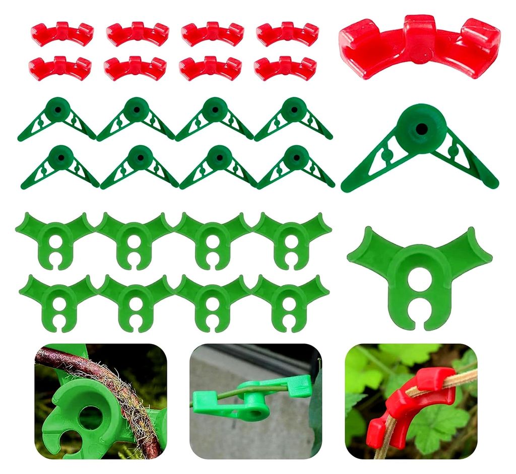 80 Stück Pflanzenbieger, Verstellbare Pflanzenbieger-Clips, Kleine und Große Pflanzenbieger Clips, Low Stress Training Clips, 90 Grad Pflanzenbie...