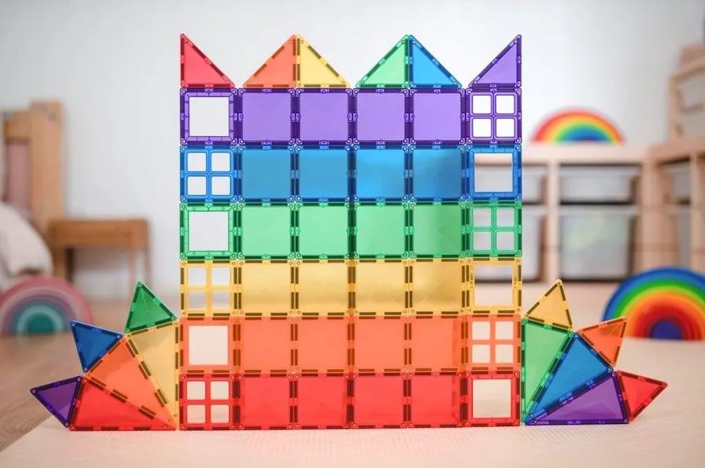 Finis l'Ennui avec Connetix Rainbow Starter Pack 60 Pièces de Construction