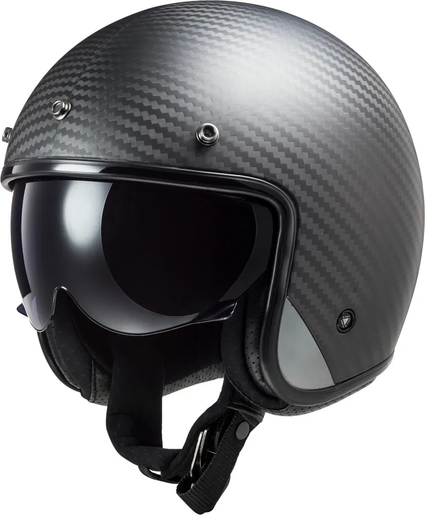 Casque Jet Carbone Ultra Léger LS2 OF601 Bob - Protection et Style XS