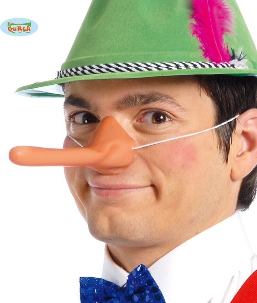 Pinocchio Nase 17 cm lang Kostüm-Zubehör Langnase für Produktbild 