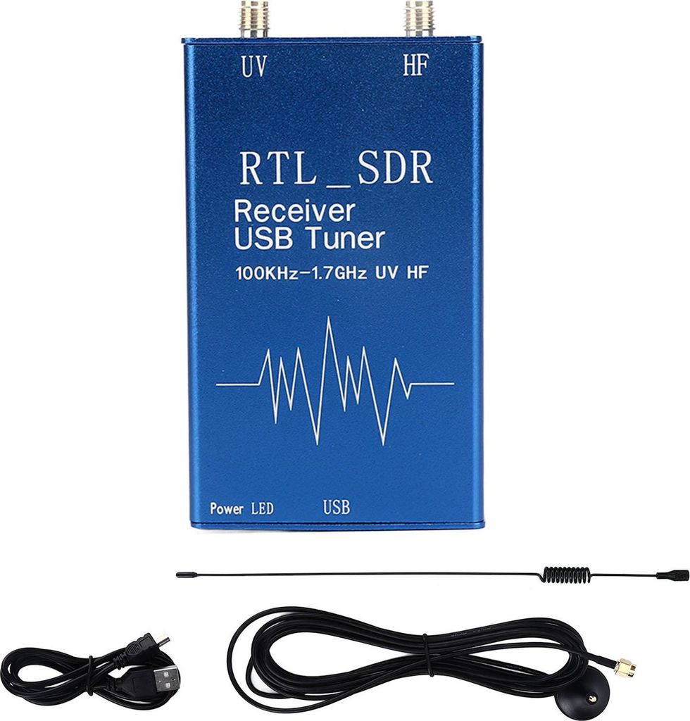 XR-105 RTL-SDR USB Empfänger 100KHz-1,7GHz – Vollband USB Tuner mit R820T+8232 für Amateurfunk und SDR-Anwendungen