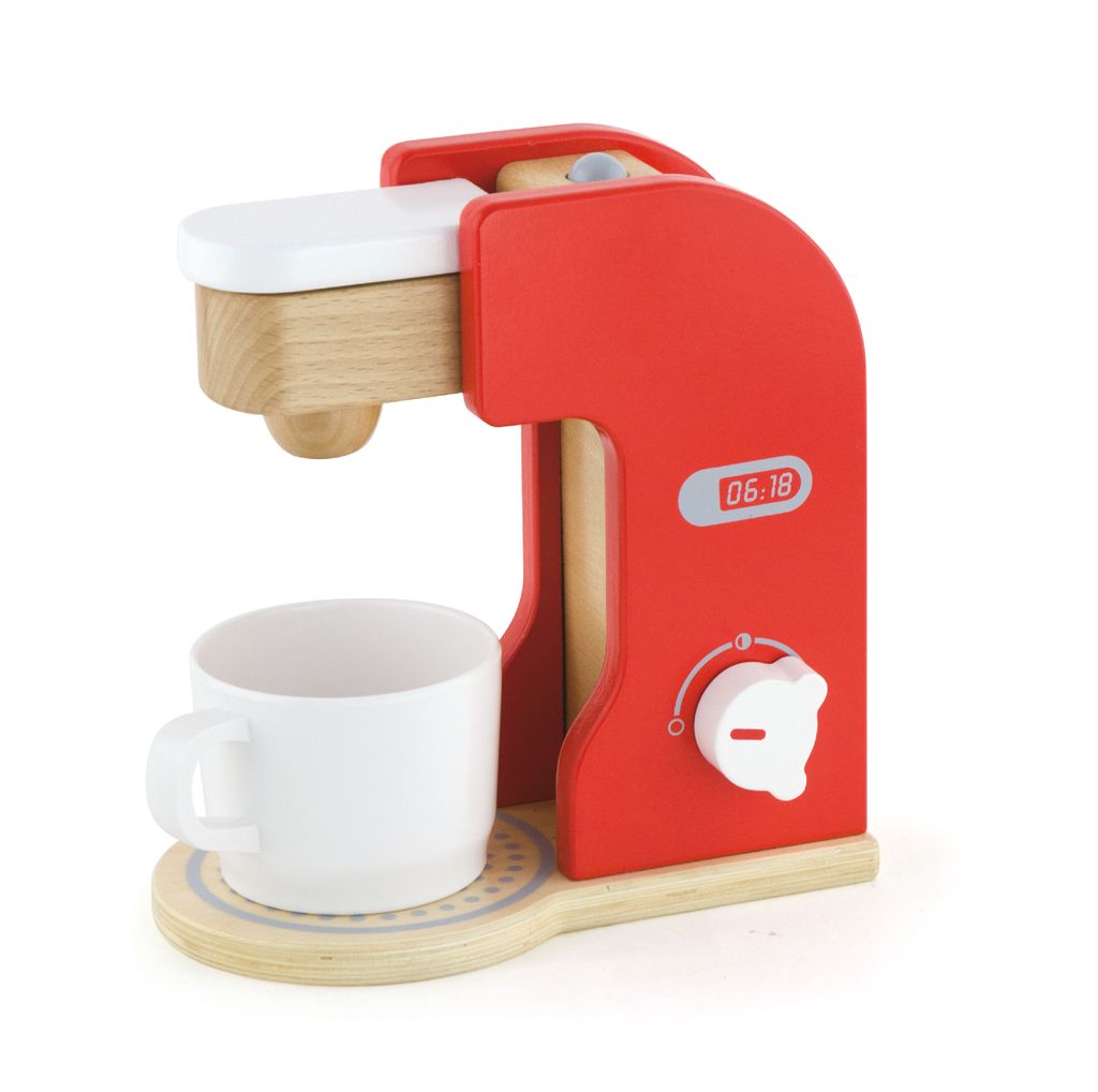 Viga Toys Holz-Kaffeemaschine Spielzeug Barista 21x19.5x11 cm