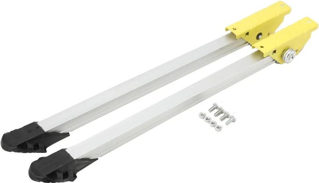 Leiter-Stabilisator - Sicherheitsfüße - 1 Paar - Für Teleskopleitern - Rutschfeste Gummifüße - 200 kg Traglast - Aluminium