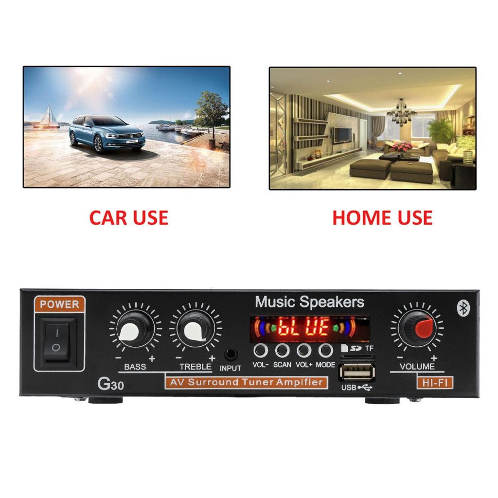 HiFi Bluetooth Digital Verstärker Stereo Audio Amplifier for Home/Car Speaker