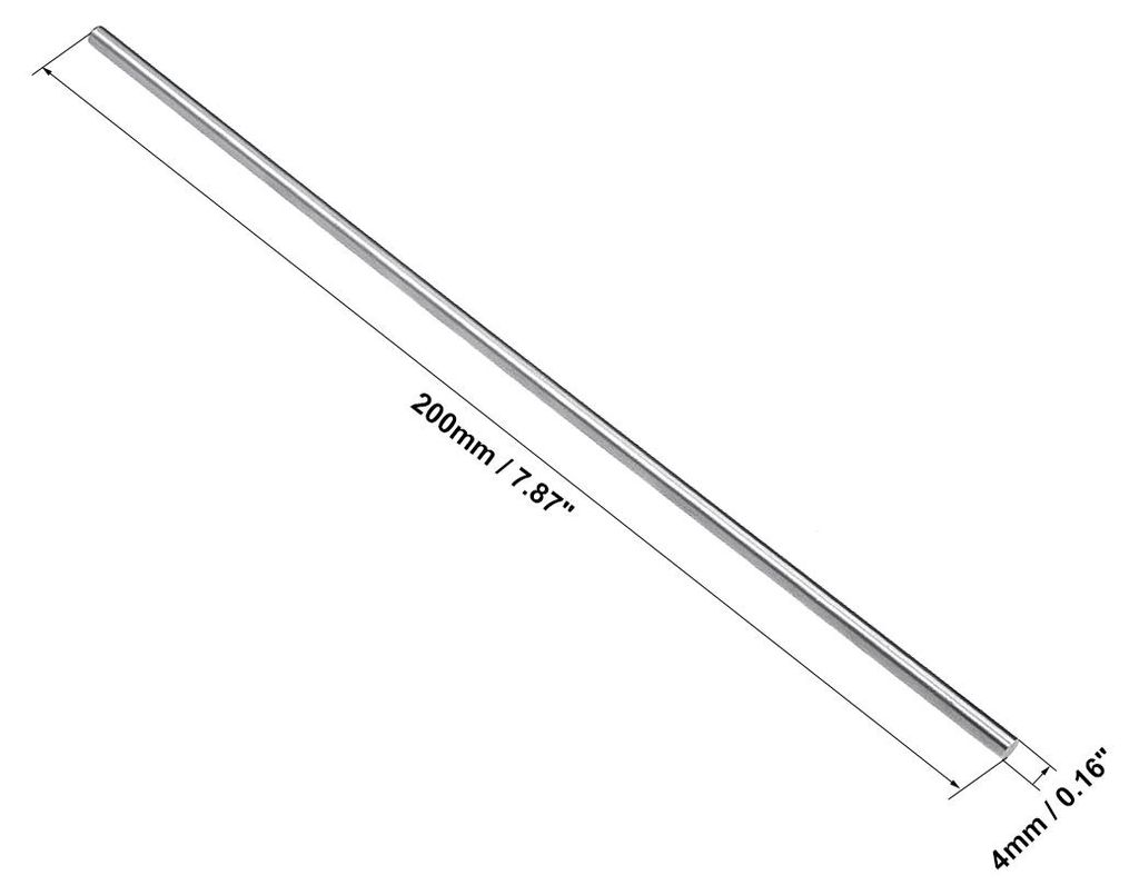 2Stk. Rund Stahlstange 4mm HSS Drehmaschine Stangenmaterial Werkzeug 200mm Lang fš¹r Wellen Zahnrad Bohrmaschine Drehende Miniaturachse Zylinders...