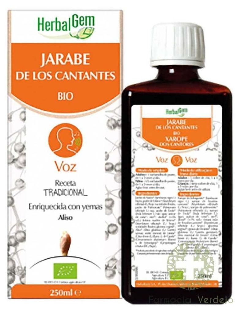 Jarabe Cantantes Bio 250Ml Herbalgem