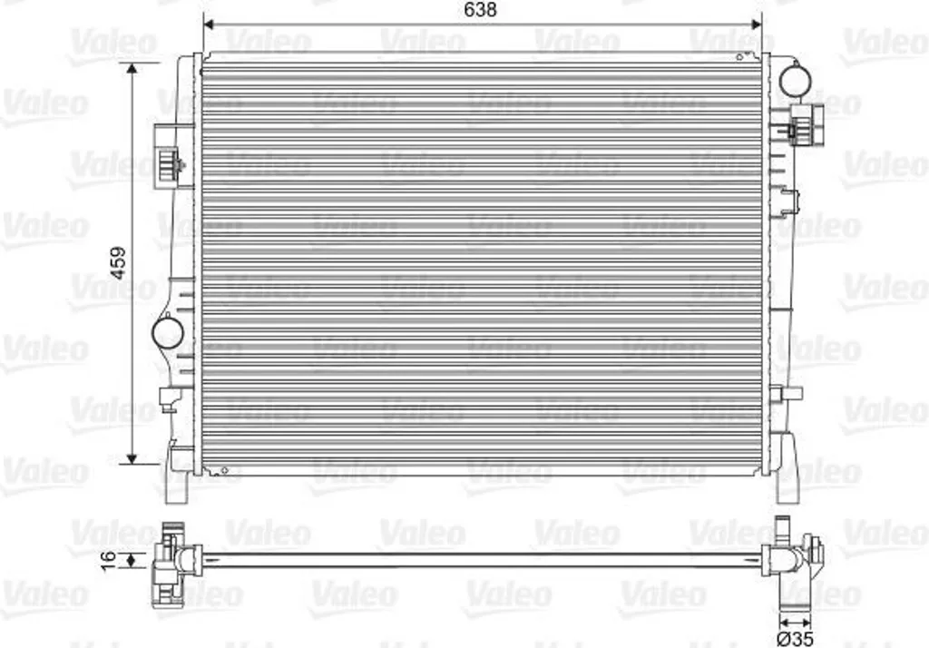 Radiateur de Refroidissement Moteur Valeo 701553 pour Fiat Freemont Diesel