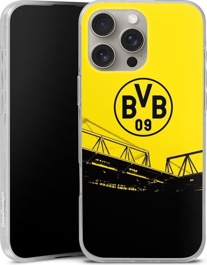DeinDesign Handyhülle für Apple iPhone 16 Pro Max Silikon Hülle Case Smartphone Schutzhülle BVB Borussia Dortmund Fanartikel