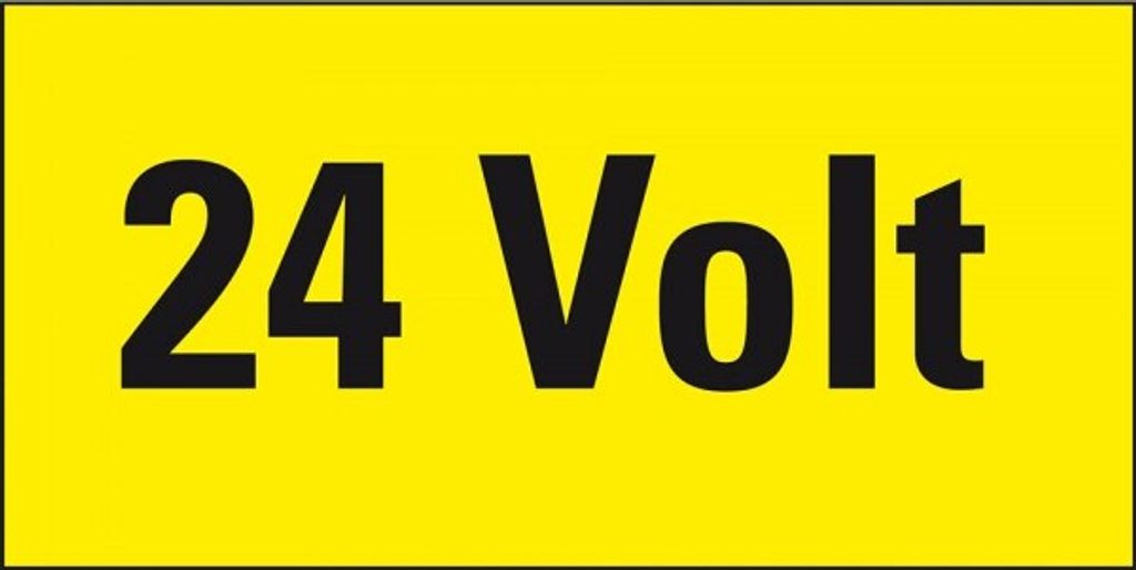 Dreifke Aufkleber I Warnschild 24 Volt, RoHS konform, Folie, selbstklebend, ...