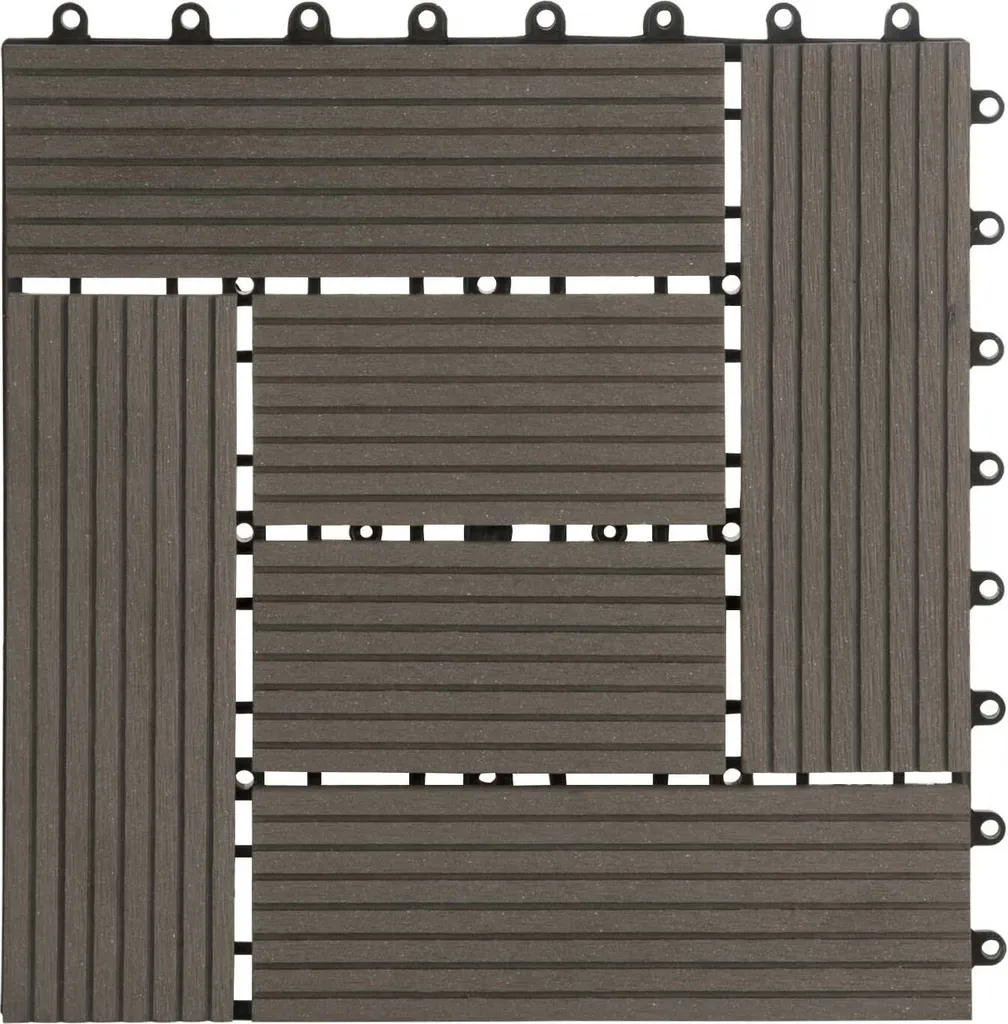 Sol de terrasse antidérapant et sans entretien - Dalles WPC Rootz 30x30