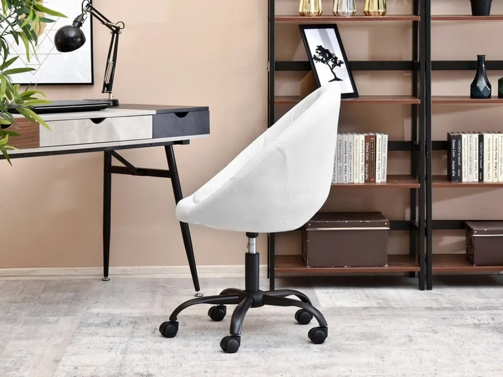 Chaise à roulettes ergonomique DERIAN au design bicolore