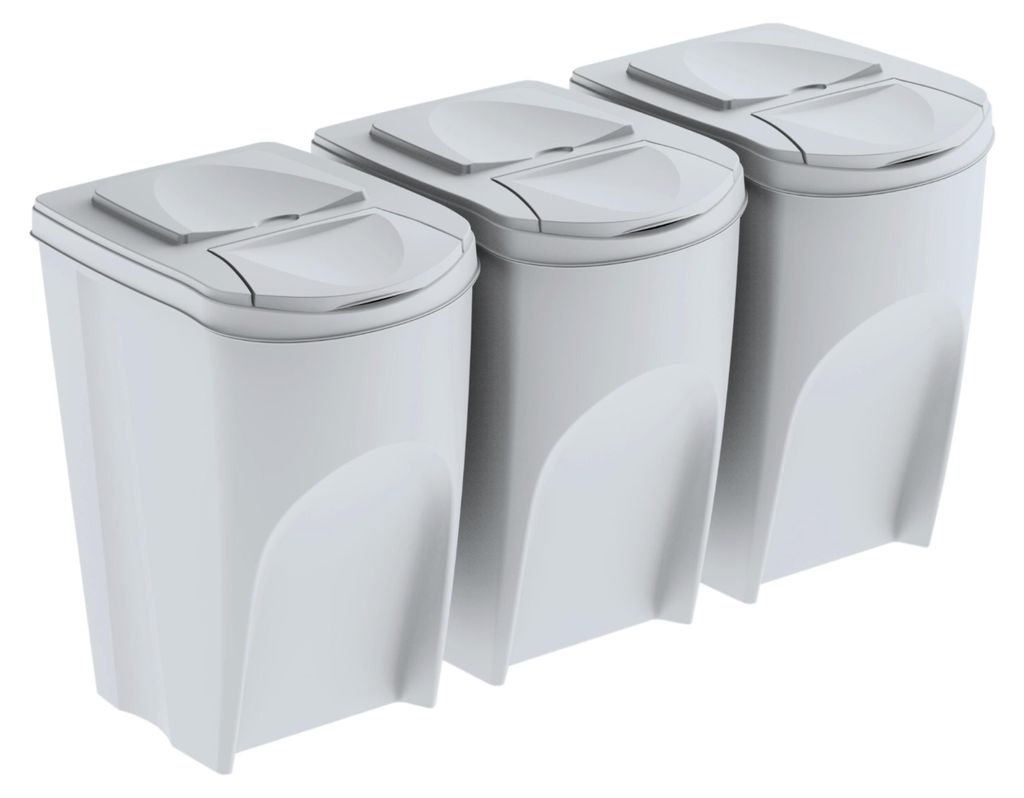 Contenedor de residuos SORTIBOX IKWB35S3 - gris ceniza Imagen del producto 
