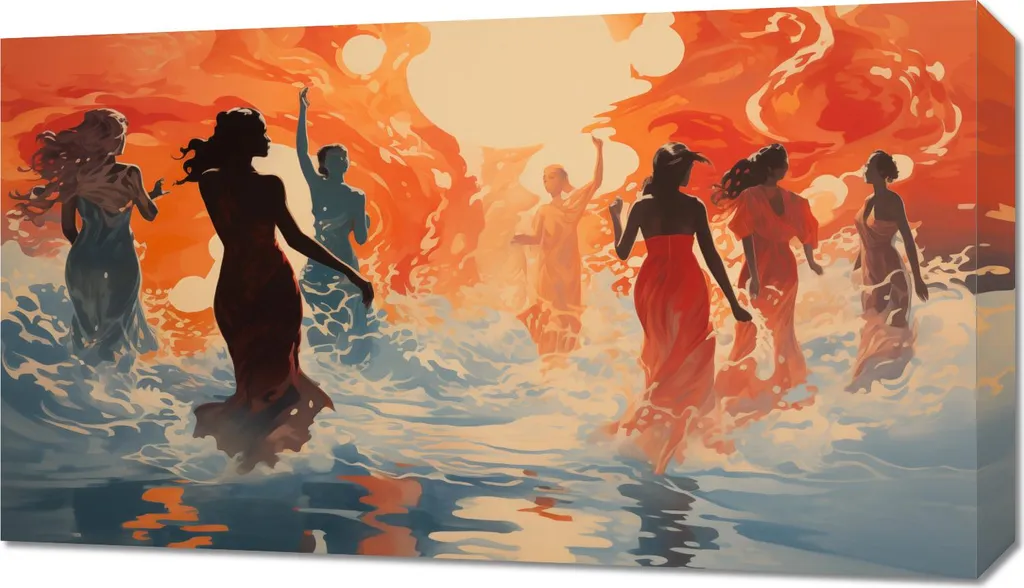 Decorazione Parete Moderna Taneczny Żar 70x40 - Quadro Danza Astratta