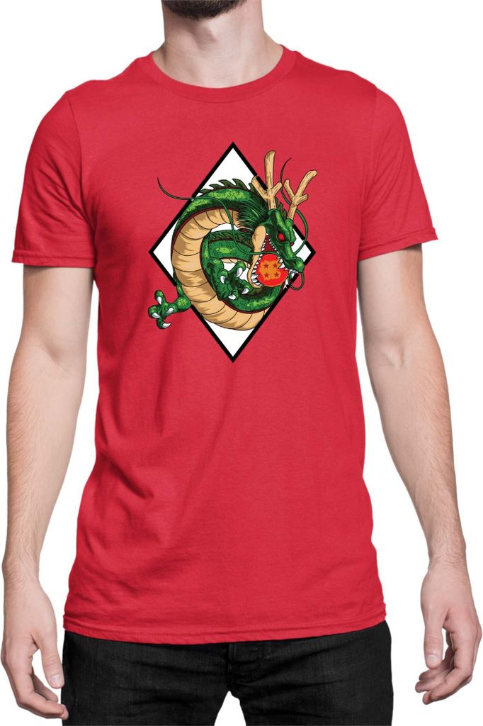 Herren T-Shirt Dragon Anime Manga Ball Z Shenron 01, Man XL / Rot