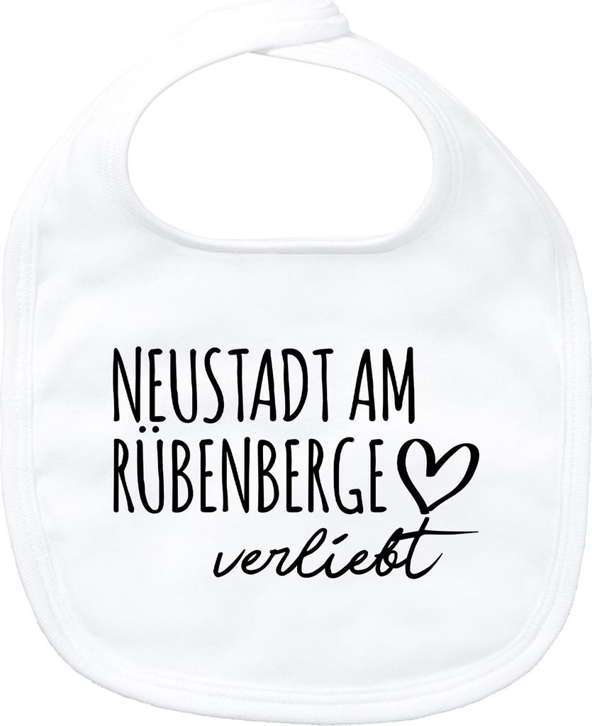 Huuraa Baby Lätzchen Neustadt am Rübenberge verliebt White Klettverschluss Baumwolle Latz Geschenkidee