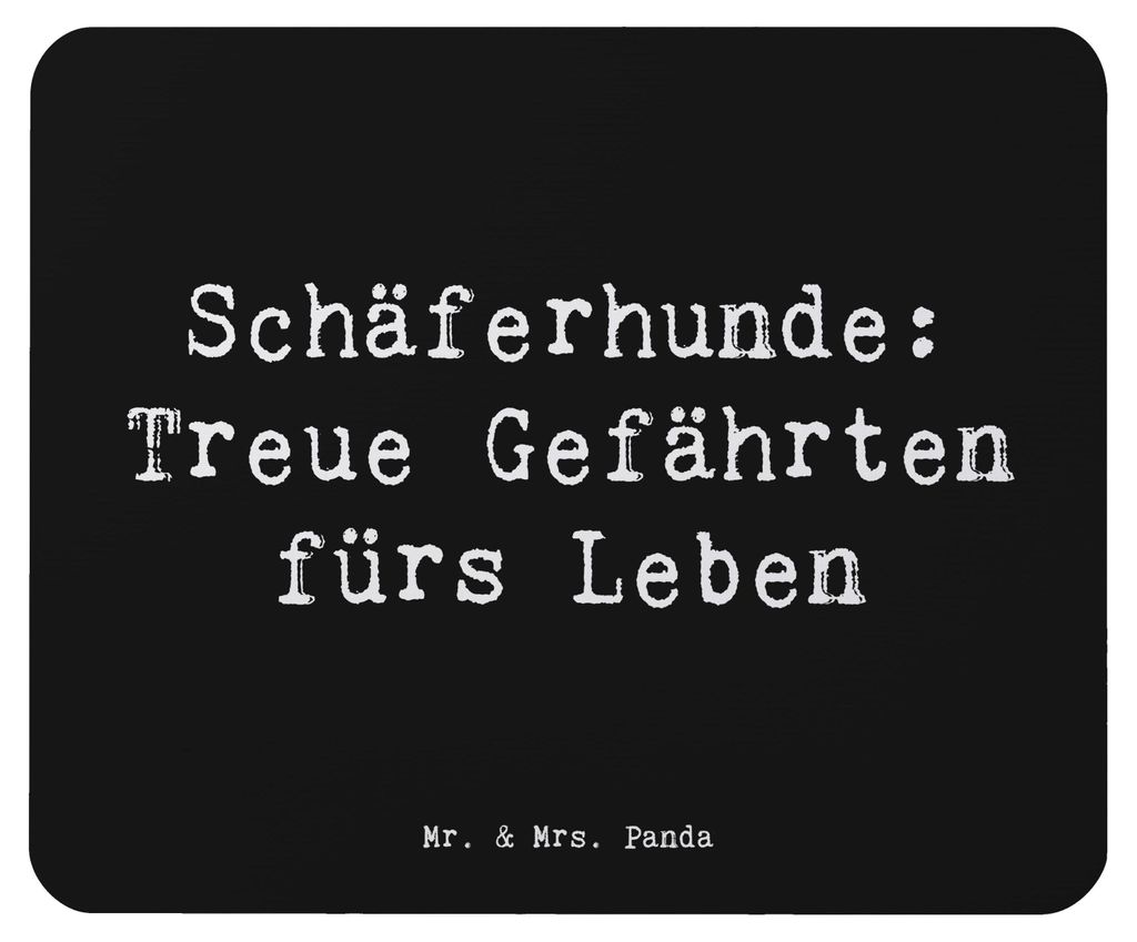 Mr. & Mrs. Panda Mouse Pad Spruch Schäferhund Gefährten - Schwarz - Geschenk, Polizei Hund, Hunderassen Eigenschaften, Mousepad, mousematte, loya...