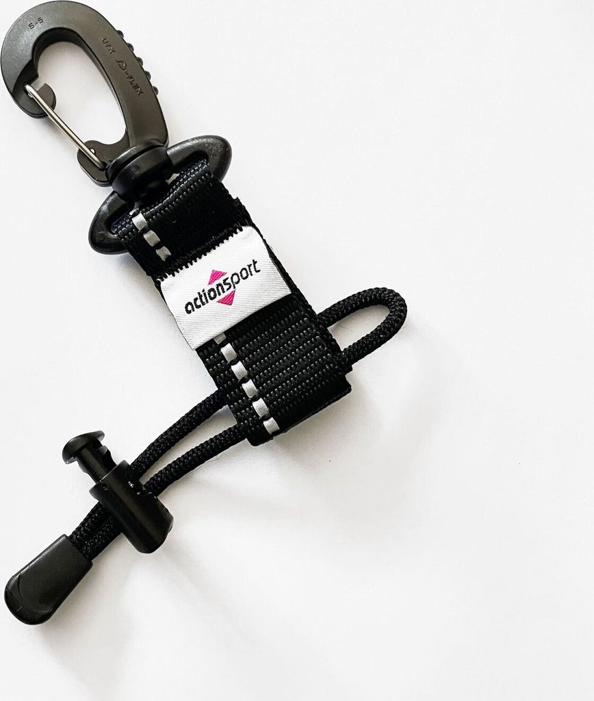 Action Sport Oktopushalter mit Freeflow-Stopp, Farbe:schwarz