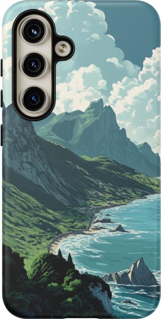 Berg- und Meereslandschaft – Handyhülle Kompatibel mit Galaxy S24