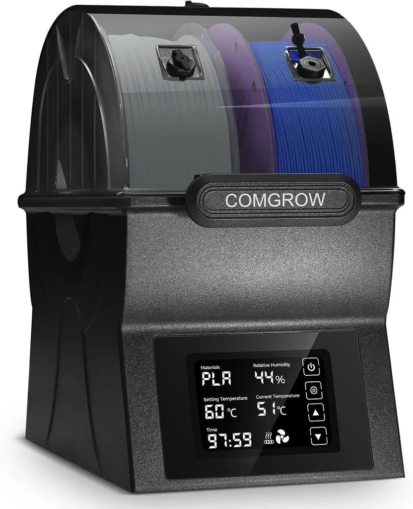 Filament-Trockner für 3D-Druck - SH02 - PTC-Schnellheizer - Touchscreen - Versiegelte Aufbewahrung - Für PLA PETG TPU ABS - 1,75/2,85 mm - EU-Ste...