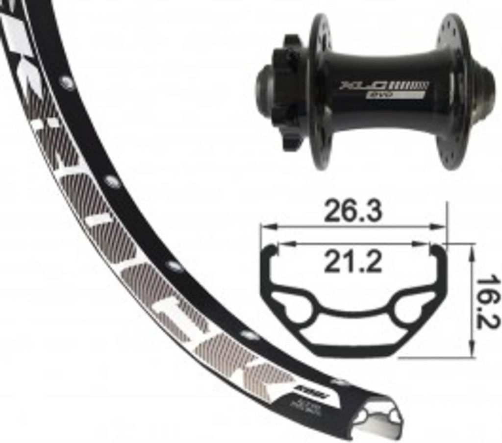 XLC V-Rad 26x1.9 FW-A07 6-Loch..sz TA 15 32L