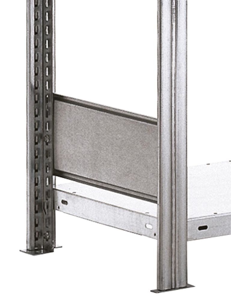 Fachbodenregal mit Tiefenriegel - 150 kg - 2.000 x 1.285 x 300 mm (HxBxT) - Grundregal - verzinkt - 5 Böden - BERT