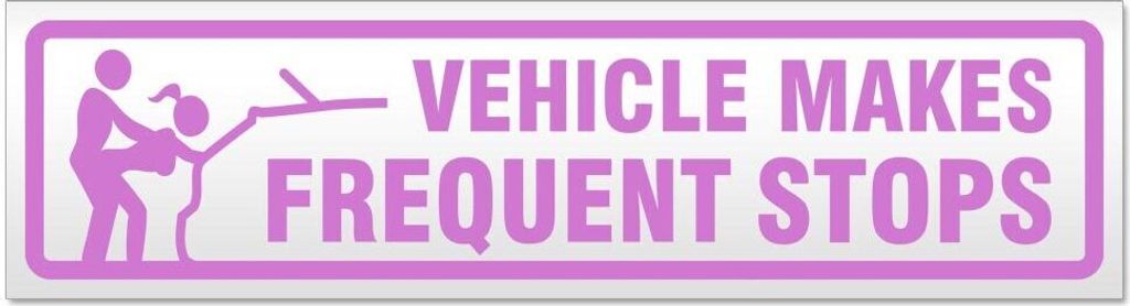 Kiwistar - Autoaufkleber - Flieder - 60 x 16 cm - Frequent Stops Girls - Hinweis Aufkleber Sticker für Auto, Kfz, Fahrrad, PKW, LKW