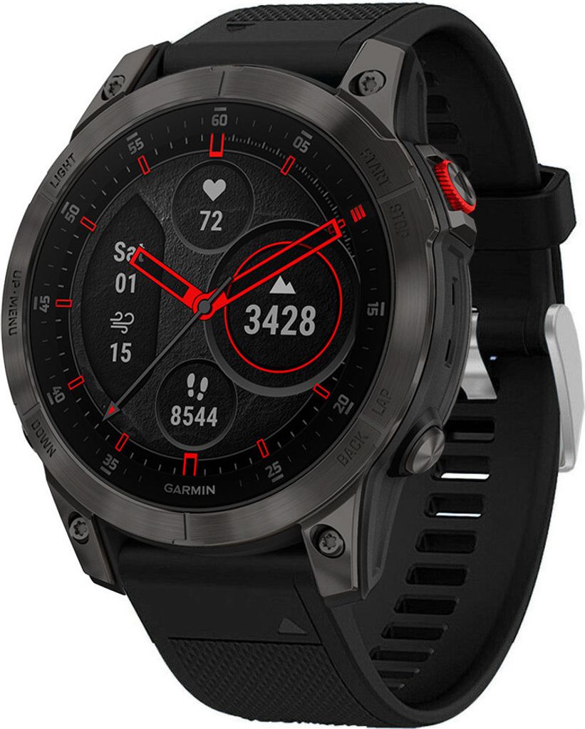 Strap-it Garmin Epix Gen 2 Silikonarmband (Schwarz)
