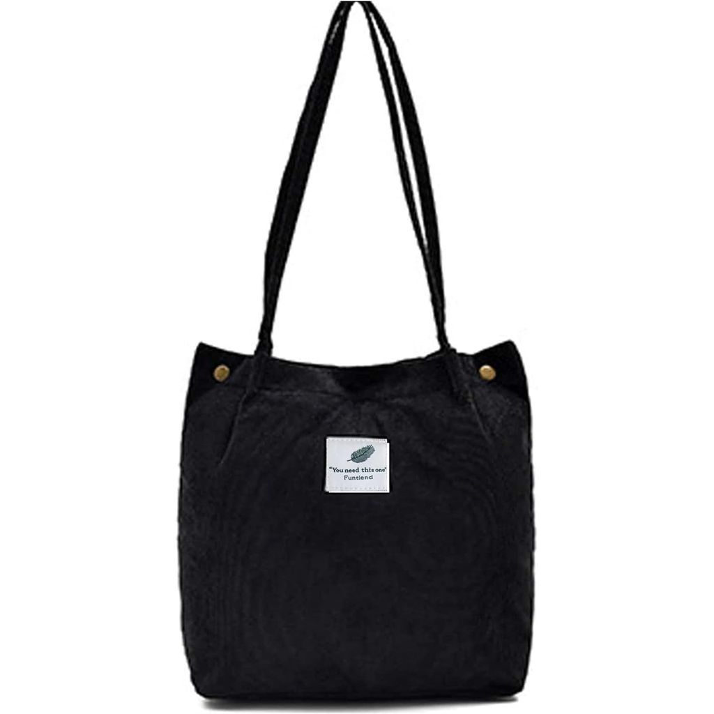 STILVORA Schultertasche Cord, Damen Schlicht – Weiche Cordtasche mit festem Gurt, Schultertasche groß leicht aus Cordstoff für Alltag & Büro, ...