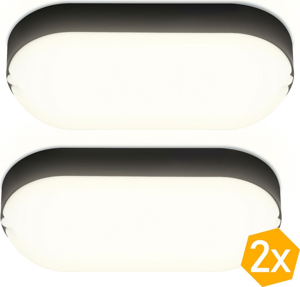 Peviasot LED Feuchtraumleuchte Wasserdicht Deckenleuchten IP54 Wasserdicht Lampe Garage Keller 15W 2x