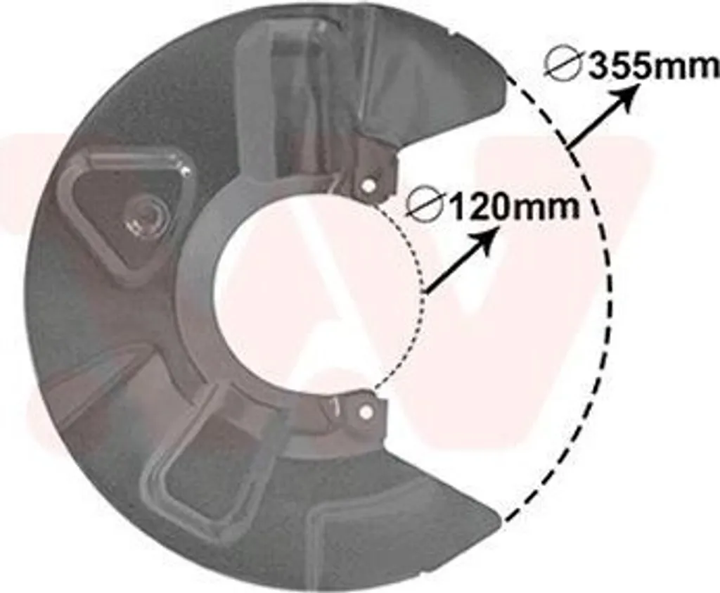 VAN WEZEL 5790372 Paraspruzzi Disco Freno VW Transporter T5 DX