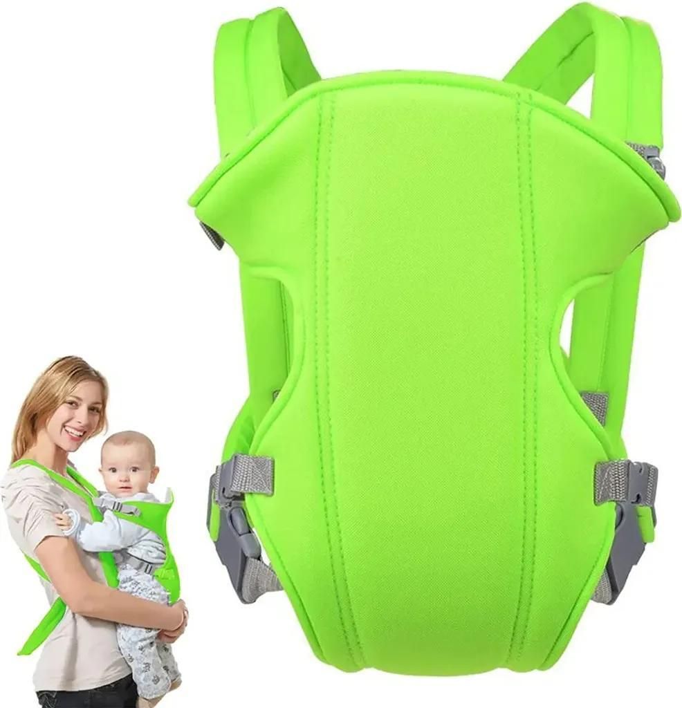 3 in 1 Ergonomische Babytrage Kindertrage Bauchtrage Rückentrage 4 Tragpositionen für Neugeborene Grün